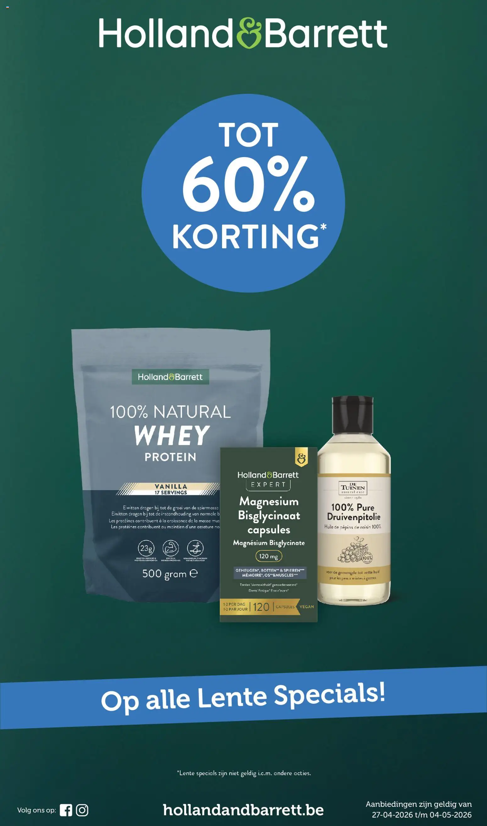 Holland & Barrett Folder / Publicité - pagina 1- geldig vanaf 27/04/2026