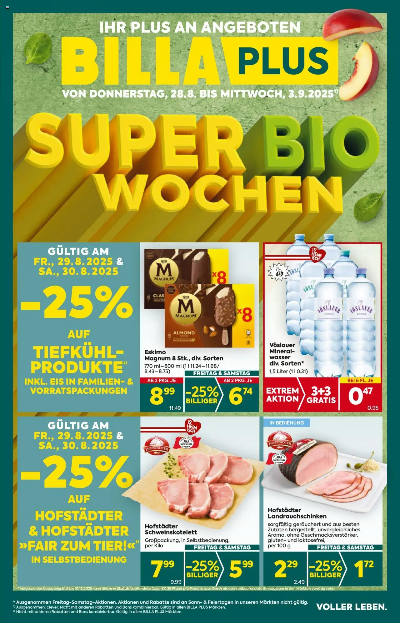 Billa Plus Flugblatt - Seite 1- gültig ab 28.08.2025