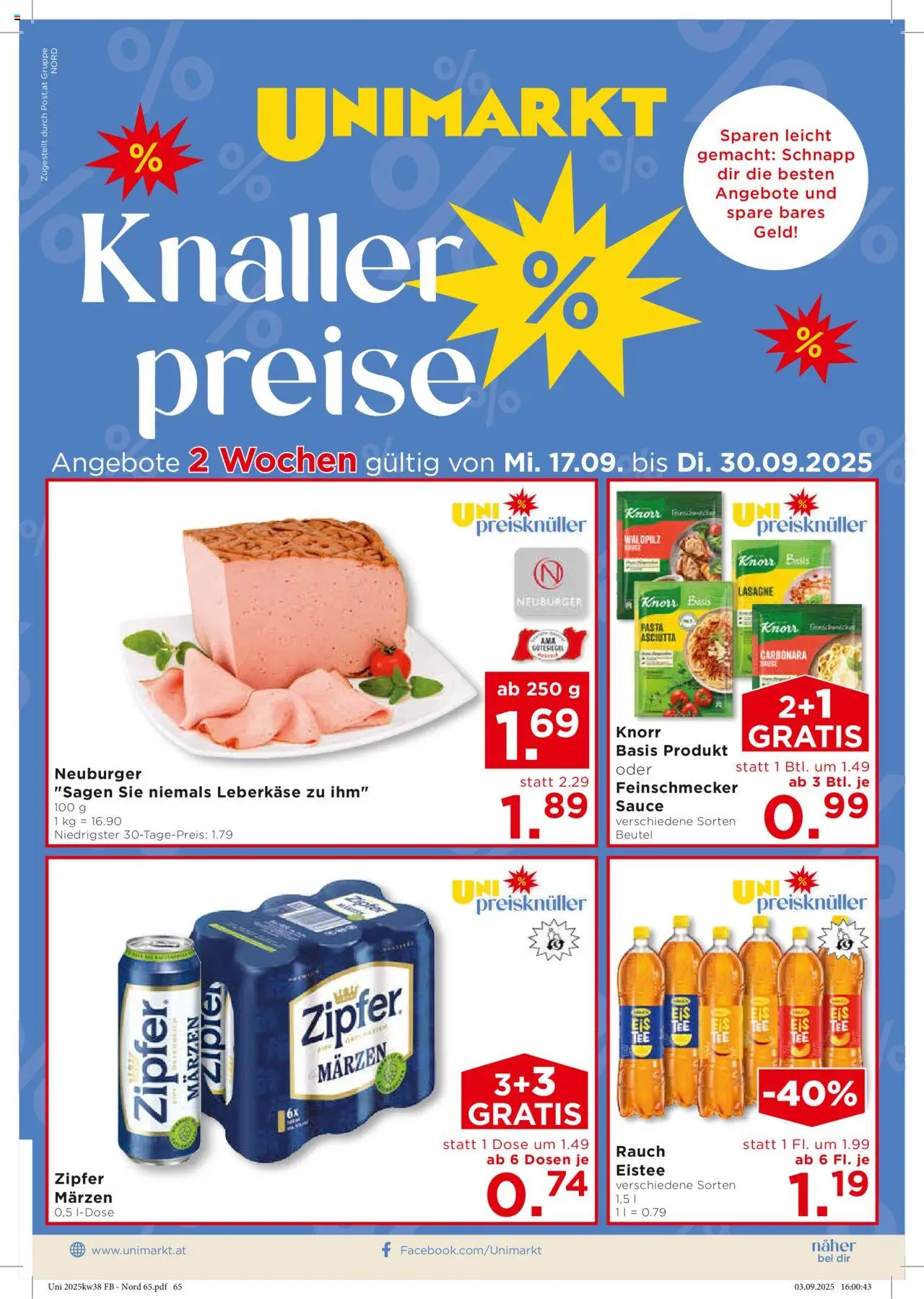 Unimarkt Nord - Seite 1- gültig ab 17.09.2025