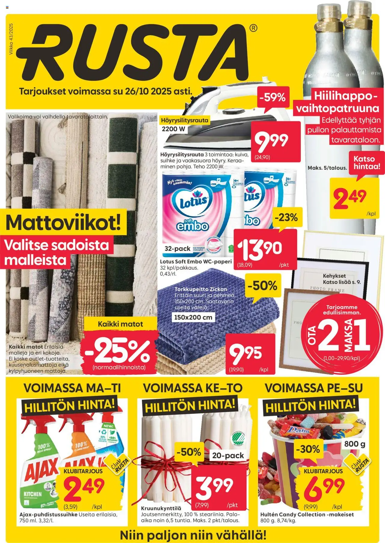 Rusta tarjoukset - sivu 1- voimassa alkaen 20/10/2025