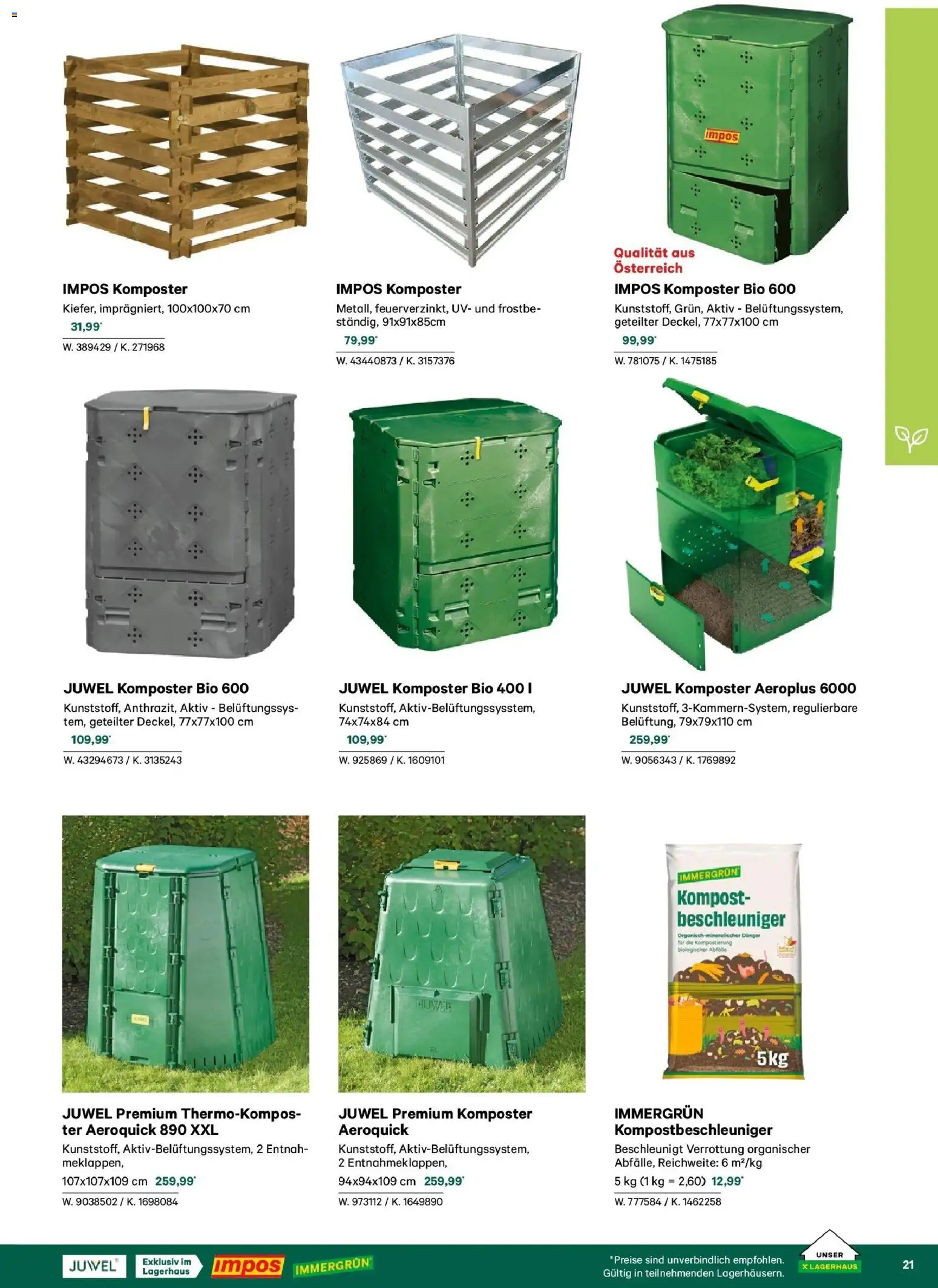 Lagerhaus Garten & Freizeit Katalog 2026 - Wien, Innsbruck - page 21- valid from 01.03.2026