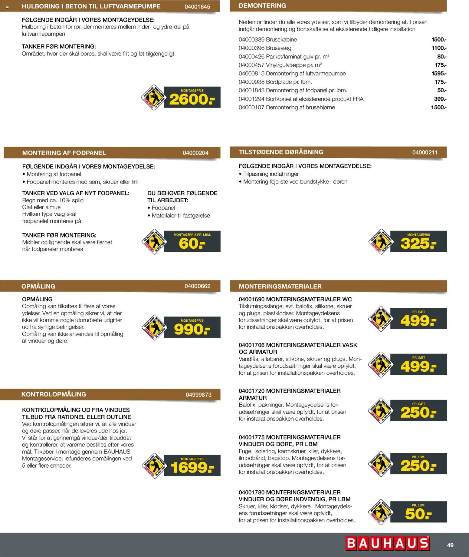 Bauhaus - Montageservice - page 49- valid from 01/01/2026