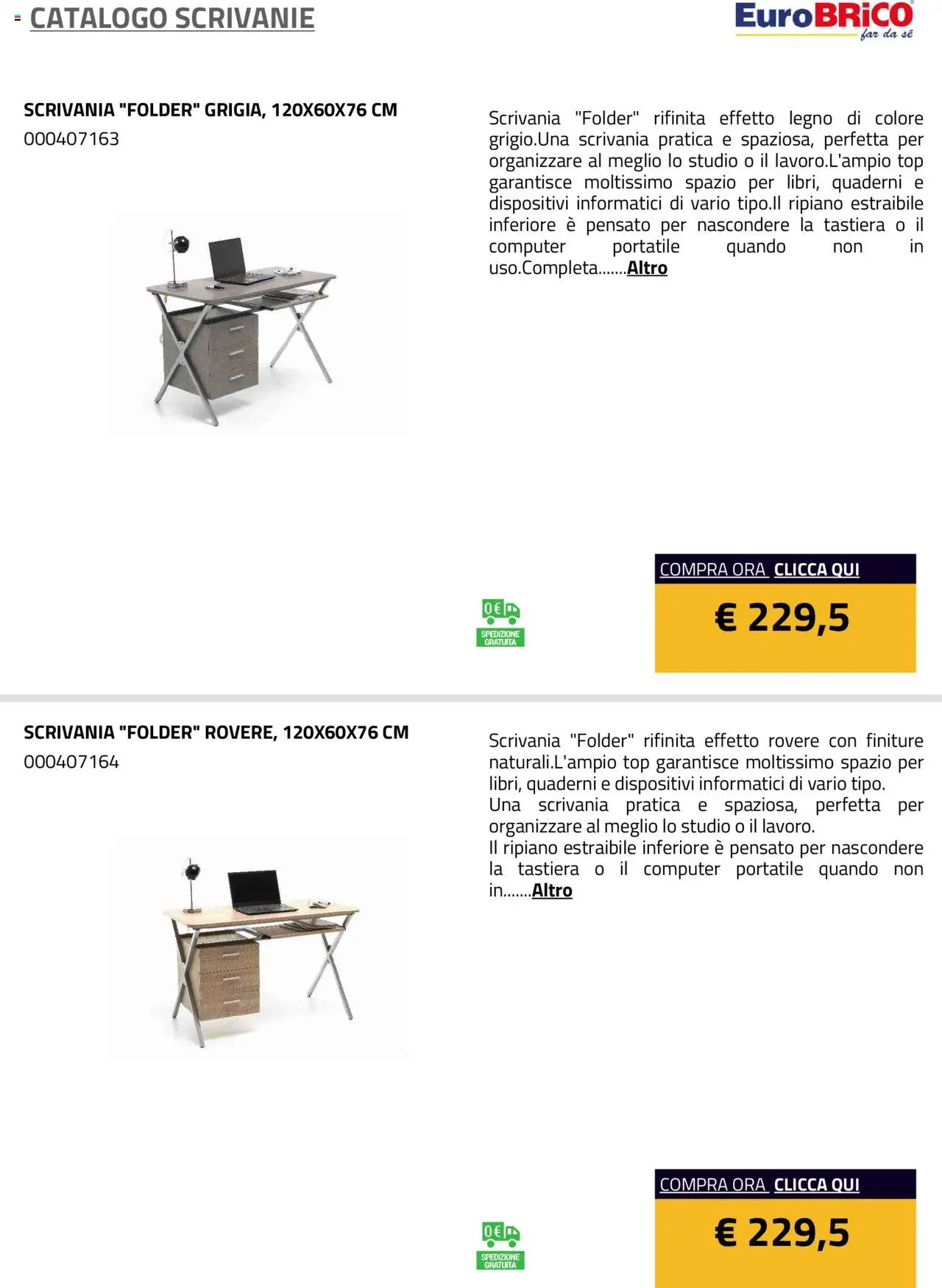 Eurobrico Scrivanie catalogo - pagina 15 - valido dal 23/07/2025