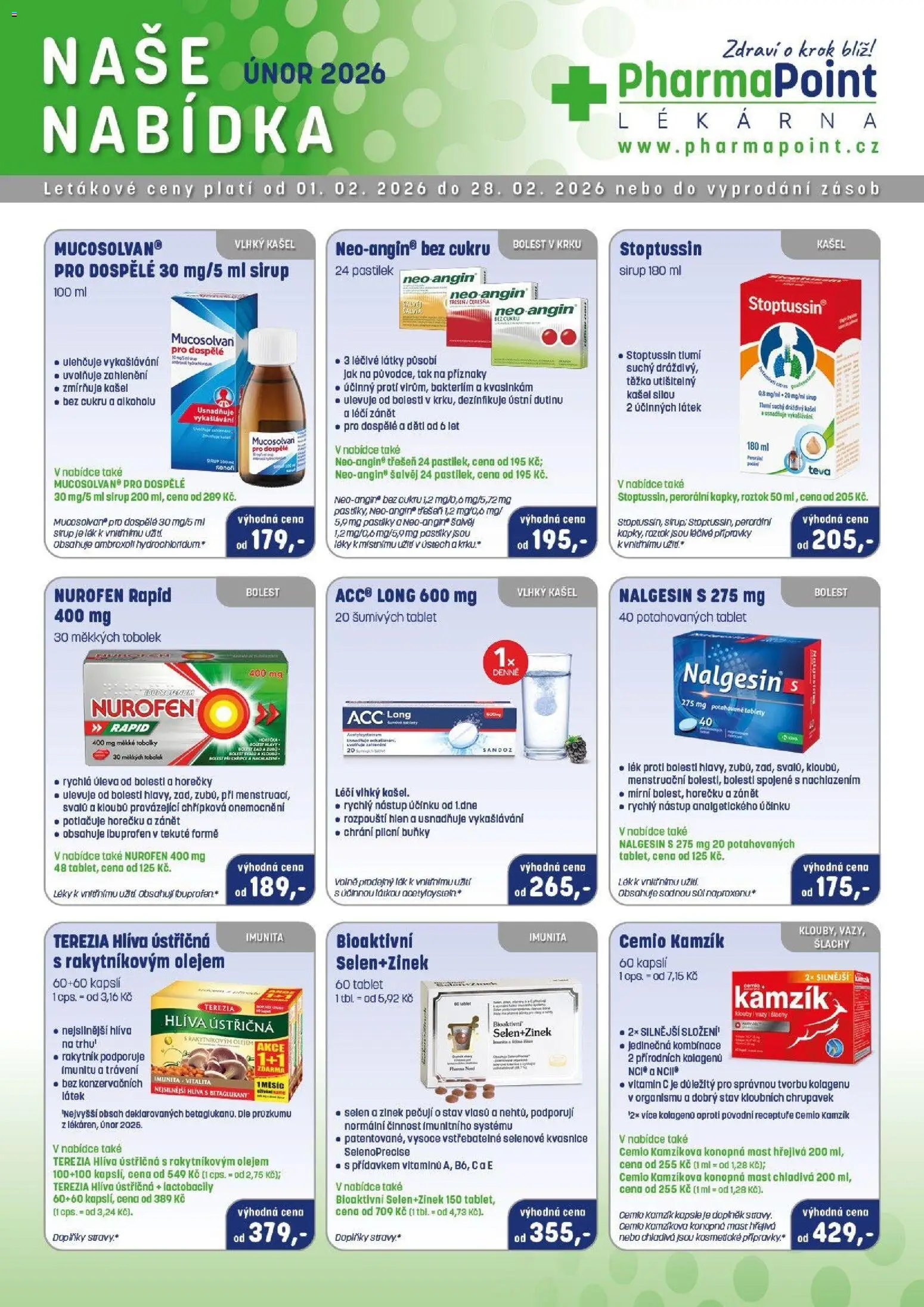 Pharmapoint leták - strana 1- platný od 01.02.2026