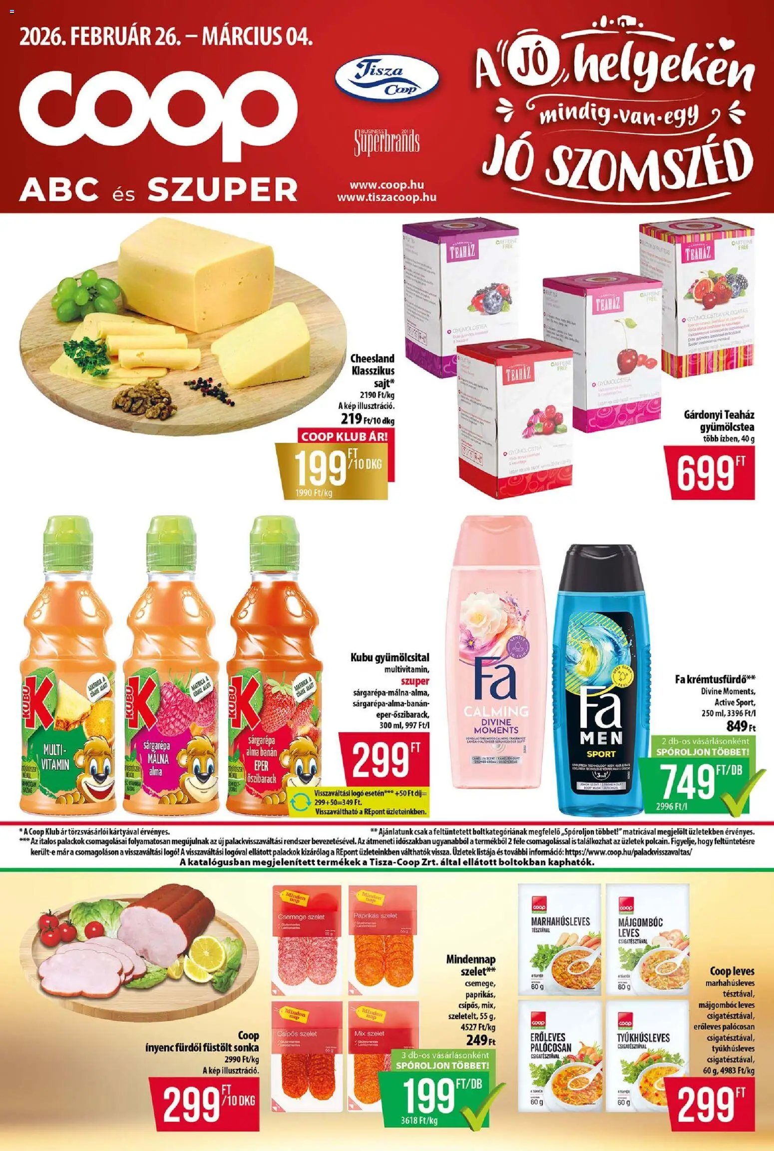 COOP - Abc & Szuper / Tisza - 1oldal - érvényes 2026.02.26.-tól