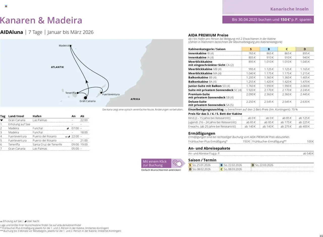 Aida Prospekt Winter 2025/26 - Seite 65 - gültig ab 01.10.2025