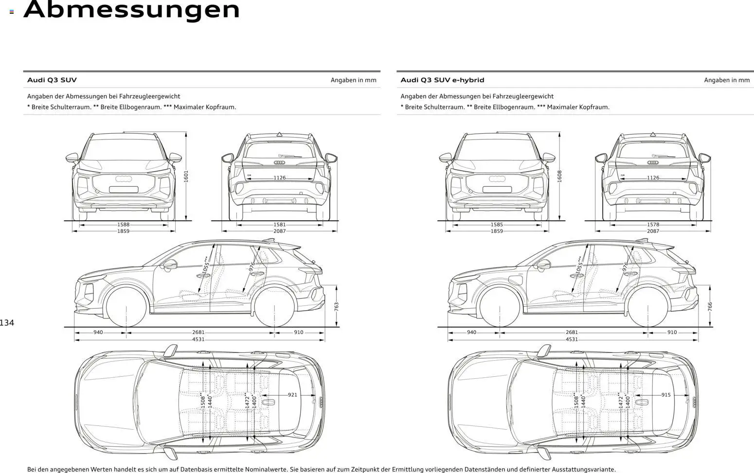 Audi Q3 - Seite 134 - gültig ab 29.01.2026
