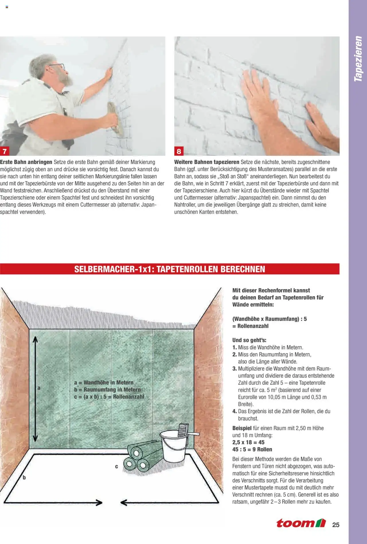 Toom Baumarkt Anleitung Wände bearbeiten - Seite 25 - gültig ab 01.01.2024
