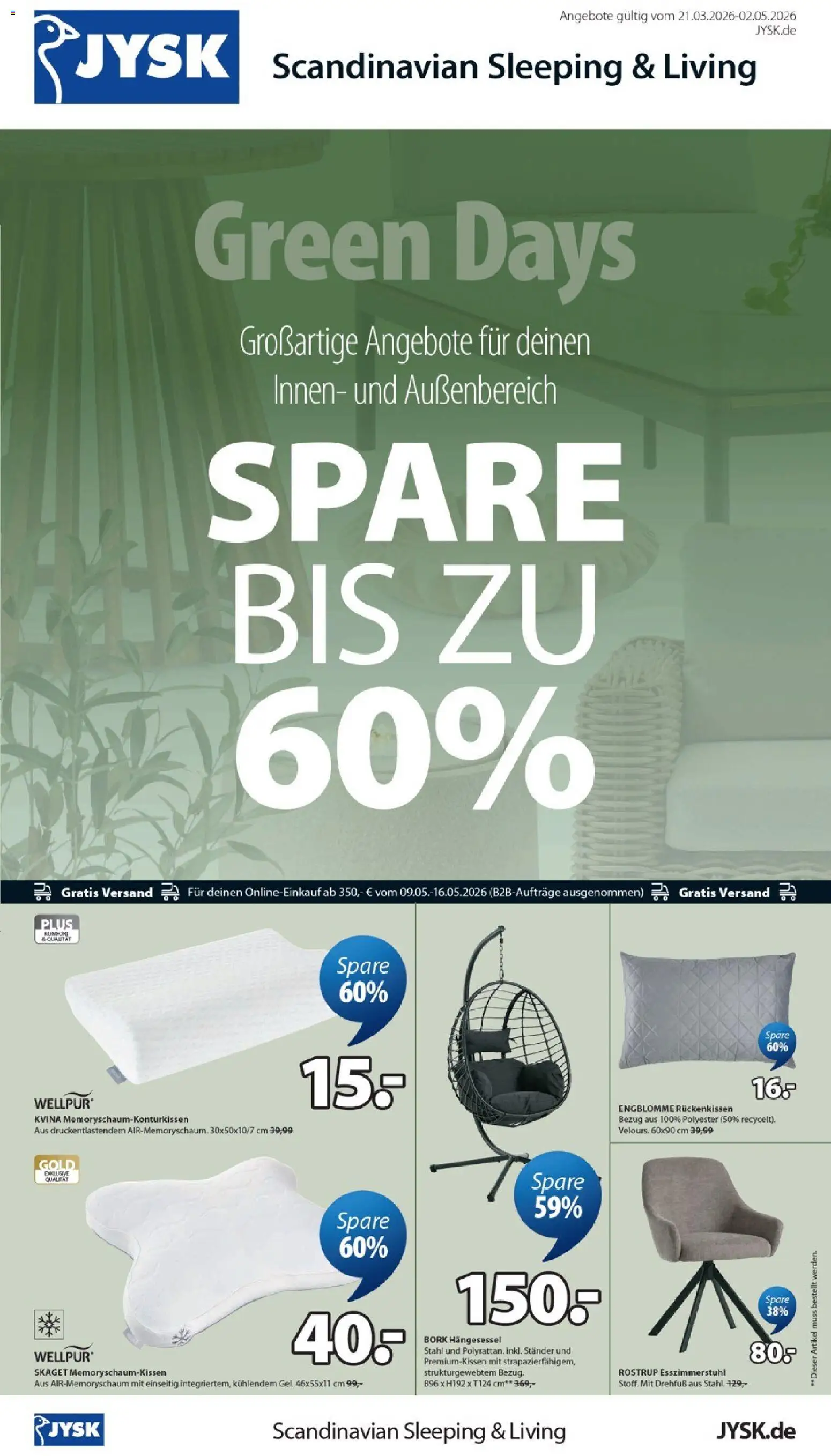 Prospekt JYSK  - Seite 1 - gültig ab 21.03.2026
