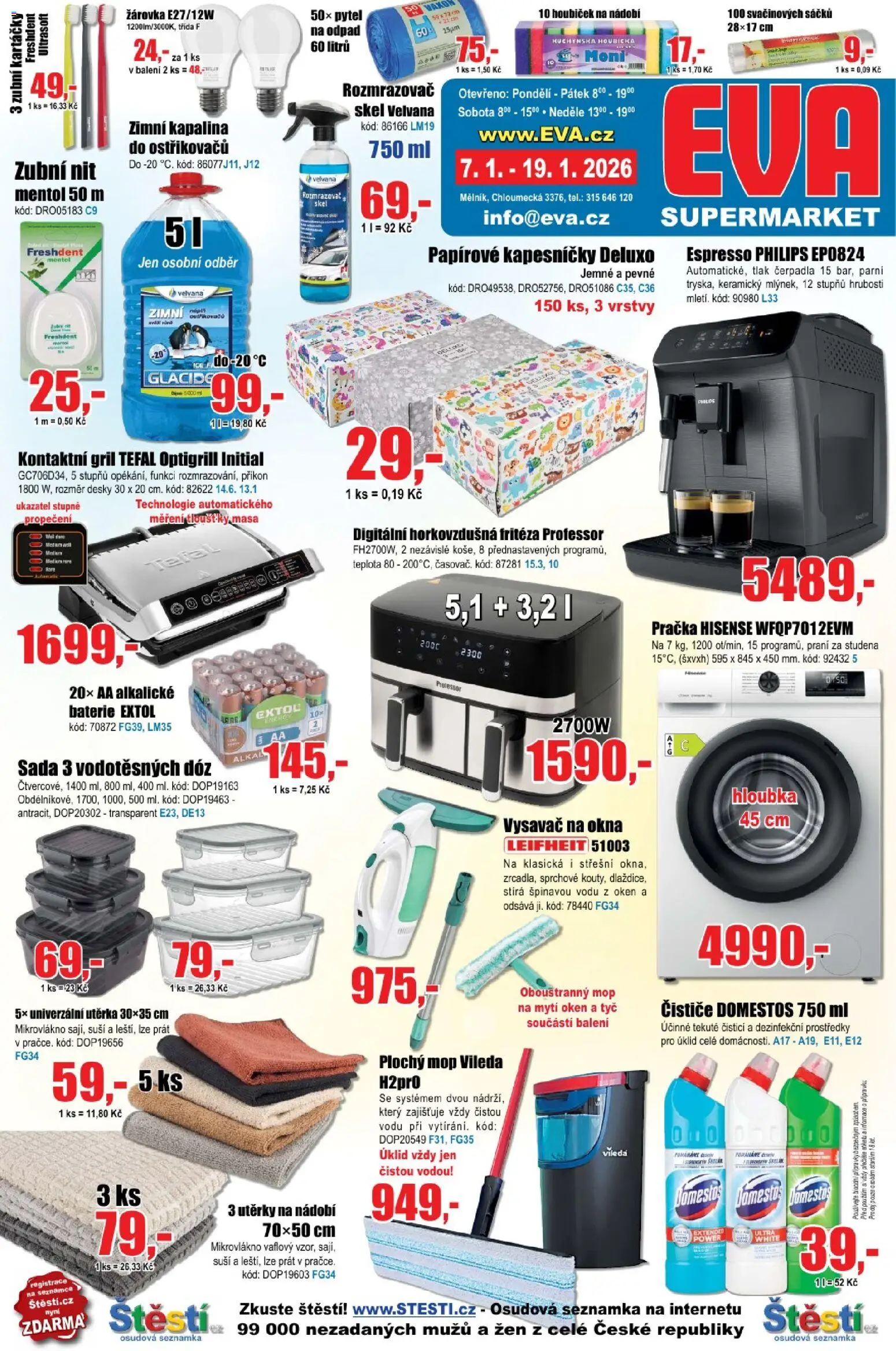 Eva supermarket leták - strana 1- platný od 07.01.2026