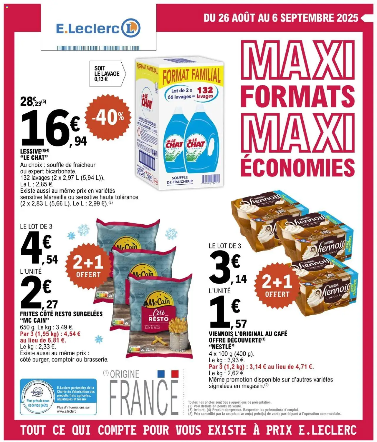 E.Leclerc catalogue semaine 35 - page 1 - valable à partir du 26/08/2025