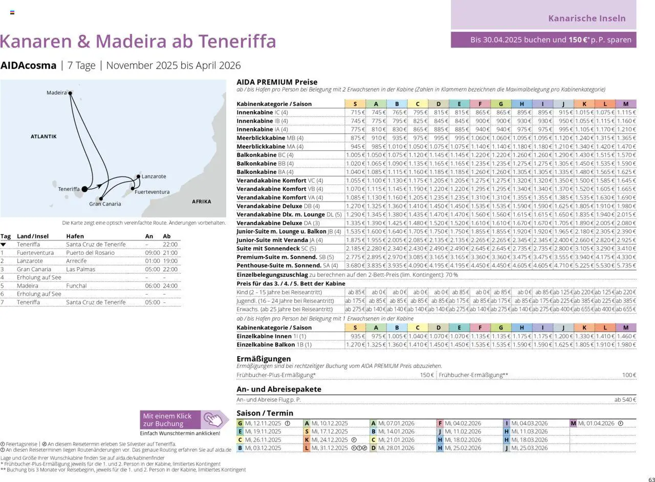 Aida Prospekt Winter 2025/26 - Seite 63 - gültig ab 01.10.2025
