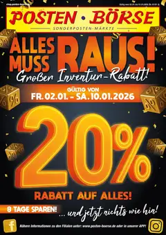 Vorschau Posten Börse Prospekt gültig ab 02.01.2026