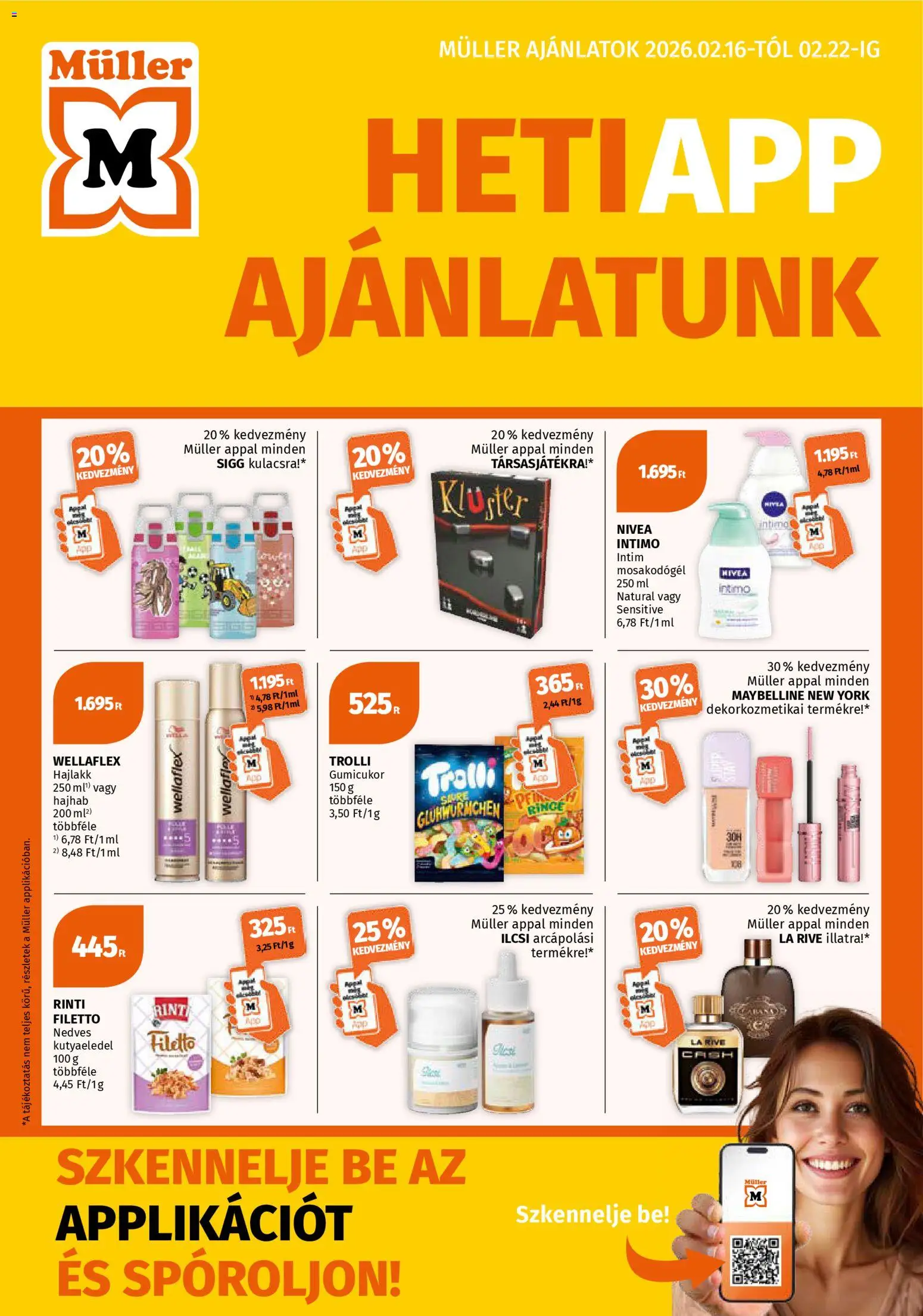 Müller Akciós újság - 1oldal - érvényes 2026.02.16.-tól
