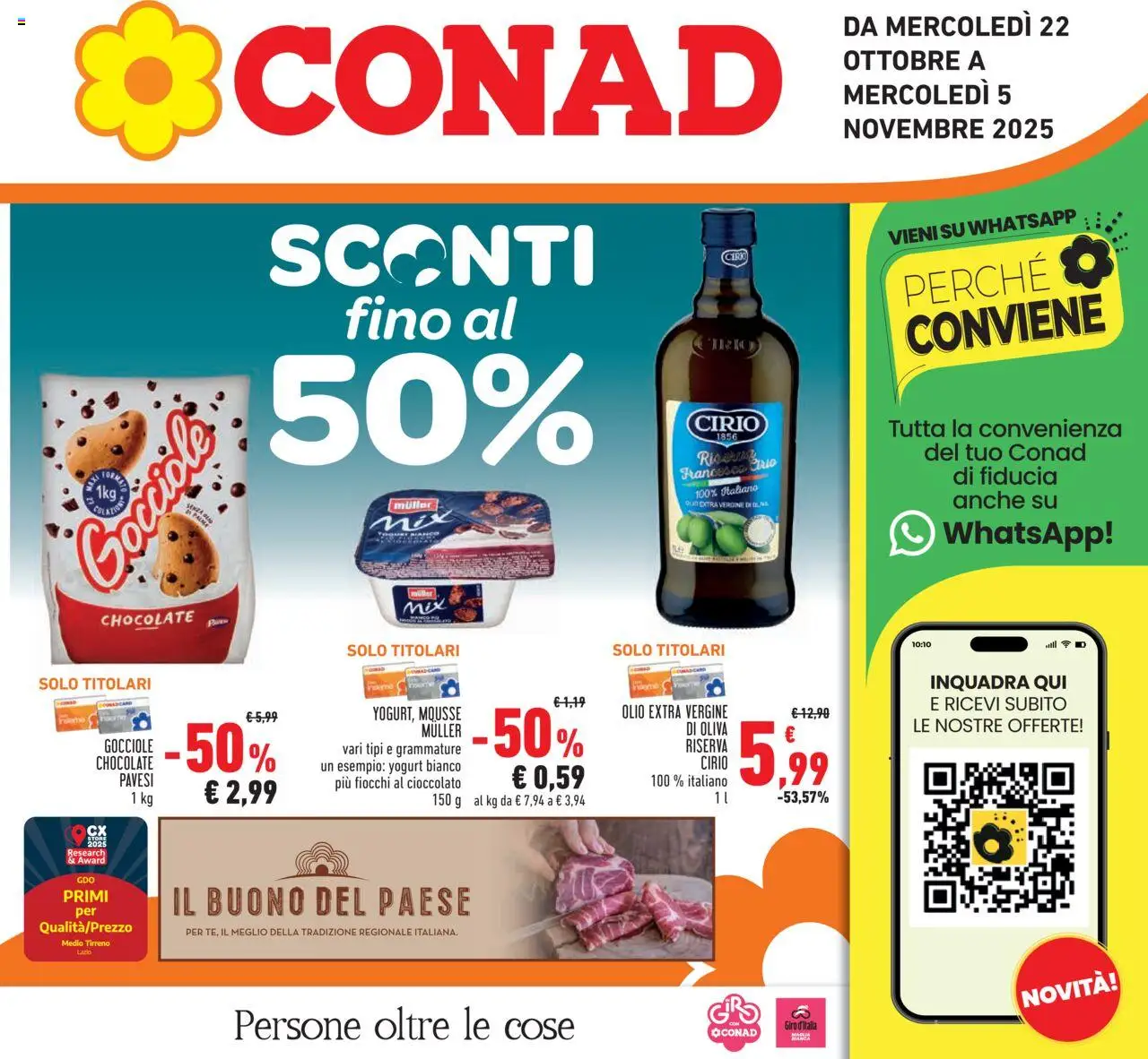 Volantino Conad	 - pagina 1 - valido dal 22/10/2025