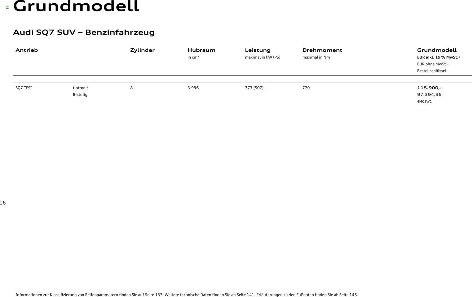Audi Q7 - Seite 16 - gültig ab 28.10.2025