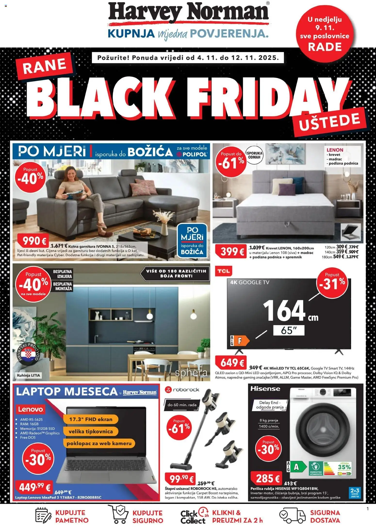 Black Friday Harvey Norman - stranica 1- važeći od 04.11.2025