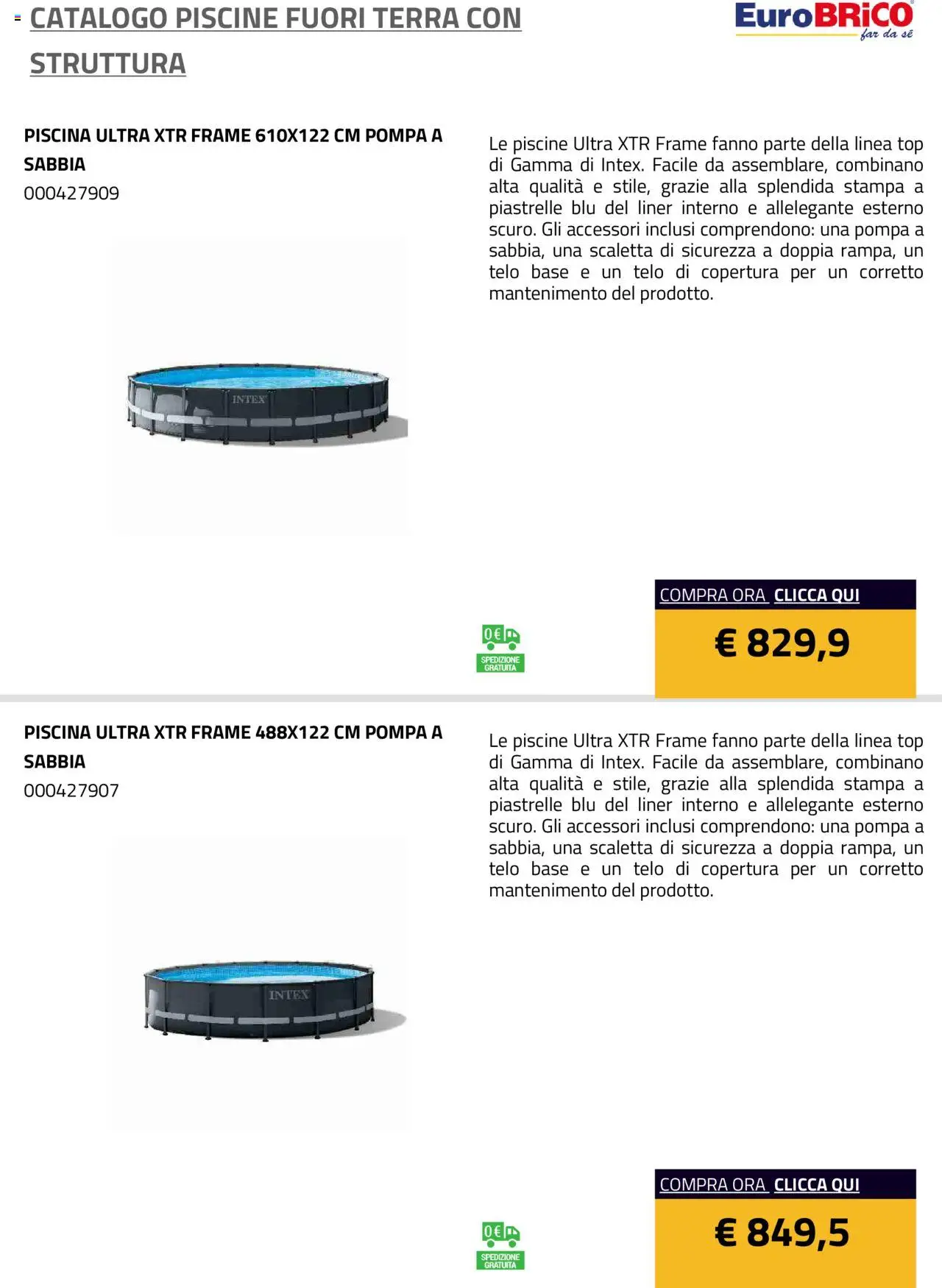 Eurobrico Piscine Fuori Terra con Struttura catalogo - pagina 15 - valido dal 23/07/2025