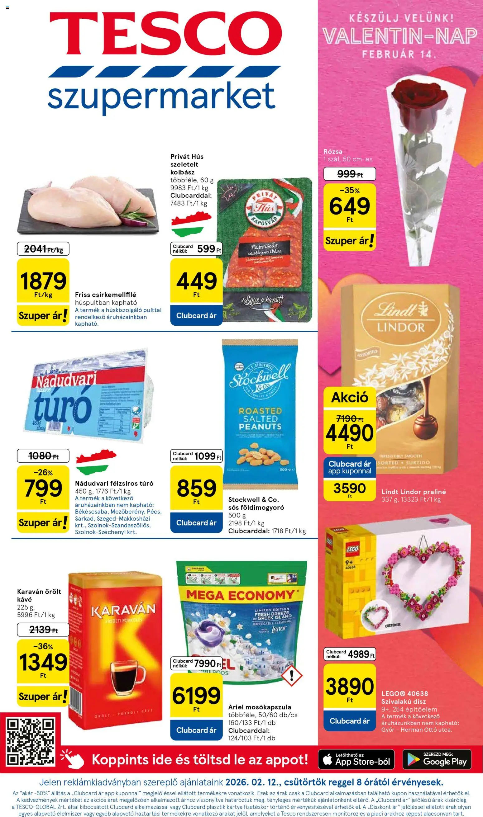 Tesco Szupermarket - Akciós újság  - 1oldal - érvényes 2026.02.12.-tól