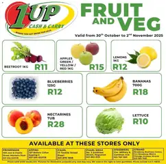 Preview 1UP Cash & Carry Fruit & Veg Specials valid from 30/10/2025
