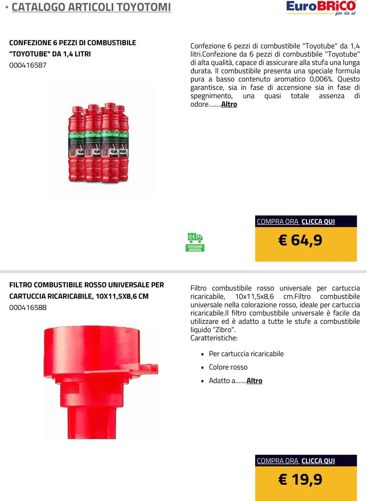 Eurobrico Articoli Toyotomi catalogo - pagina 11 - valido dal 23/07/2025