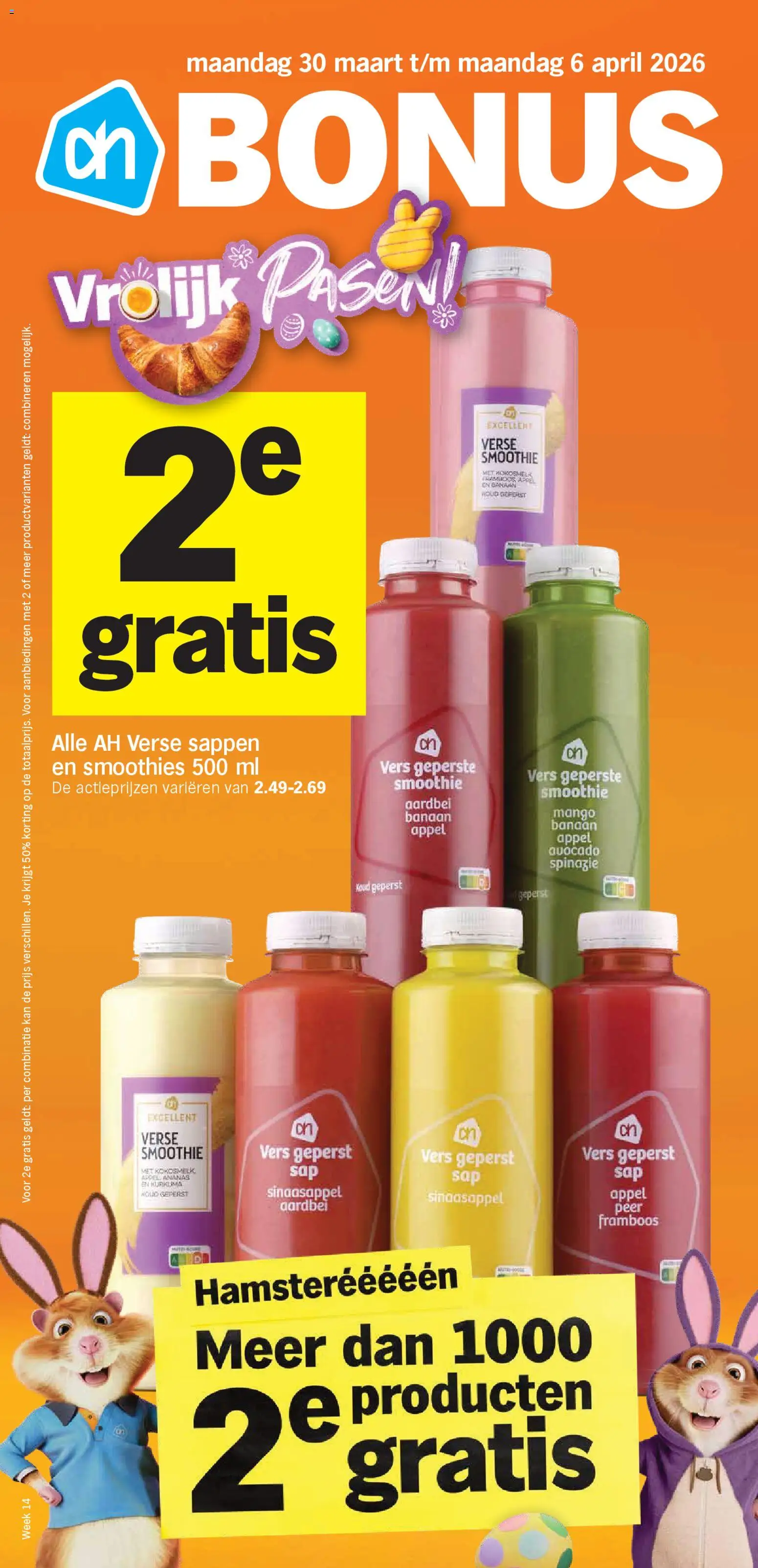 Albert Heijn folder week 14 - pagina 1- geldig vanaf 30-03-2026