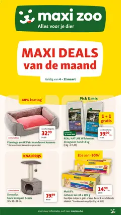 Maxi Zoo folder geldig vanaf 04/03/2026