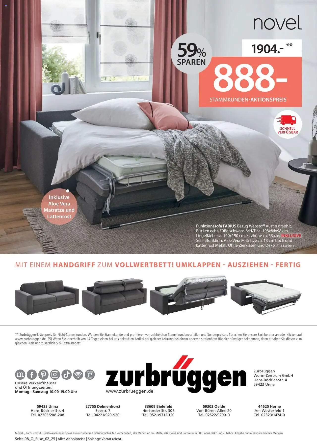 Zurbrüggen Schlafsofa Spezial - Seite 8 - gültig ab 03.07.2025