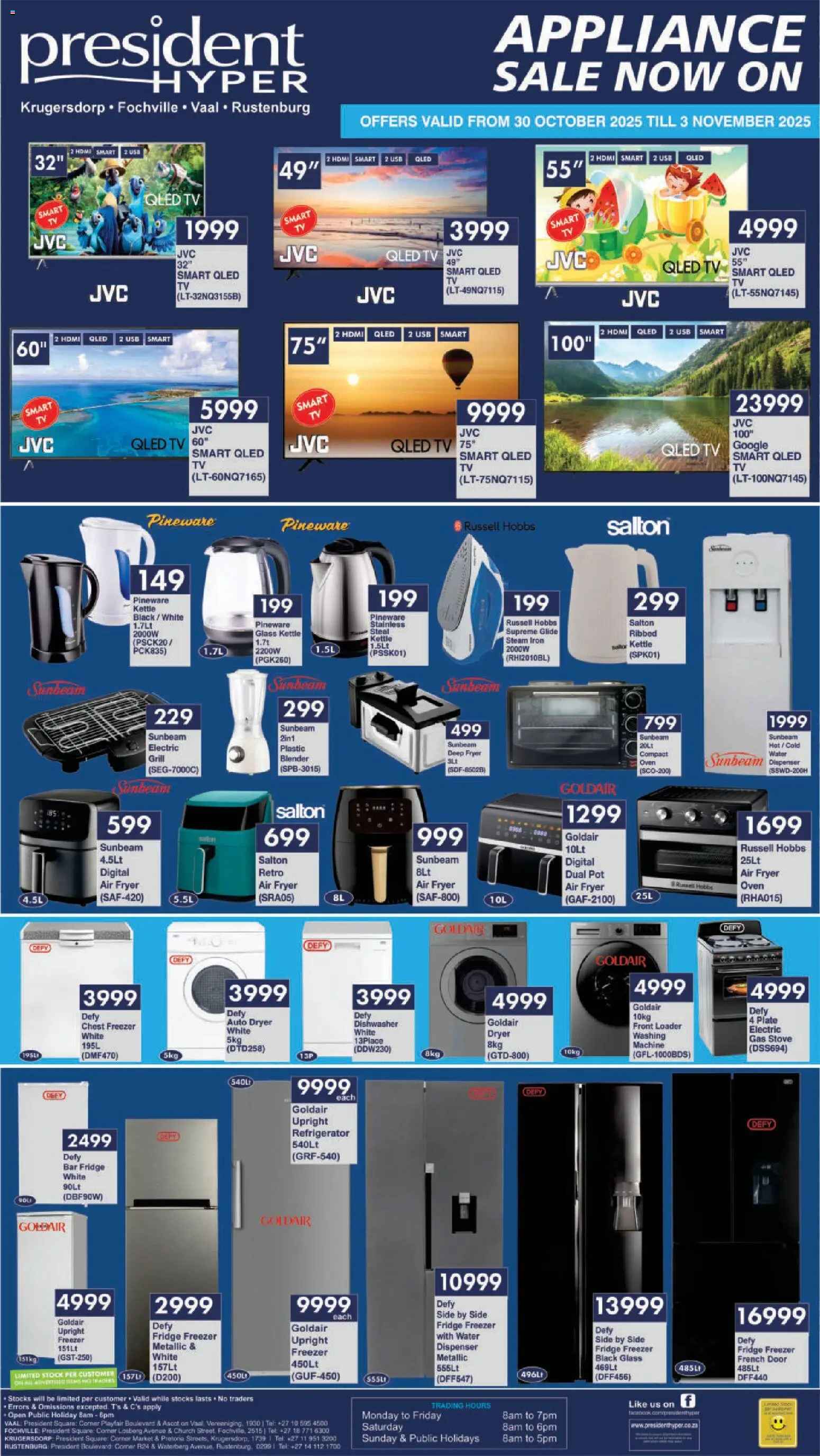 President Hyper - Summer Sale Appliances - page 1- valid from 30/10/2025