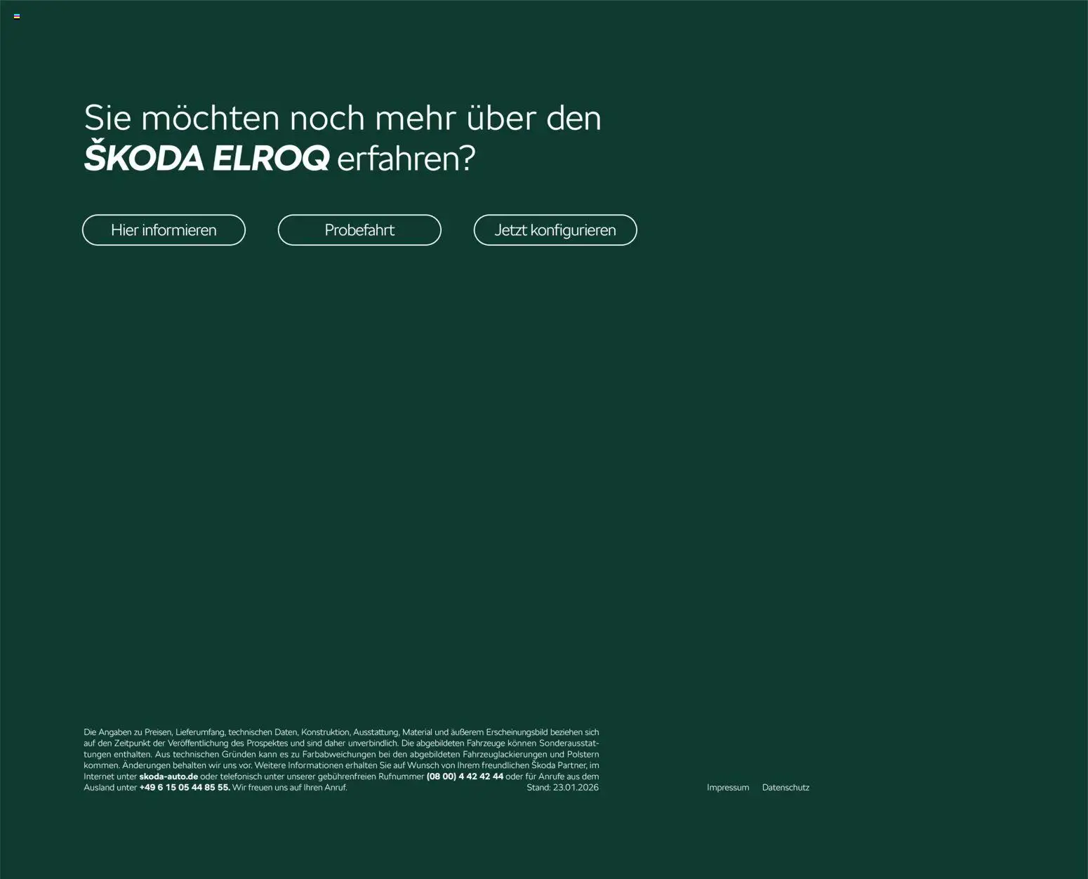 Škoda Elroq Preisliste - Seite 14 - gültig ab 10.09.2025