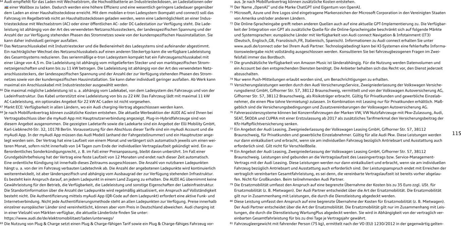 Audi e-tron GT - Seite 115 - gültig ab 28.10.2025