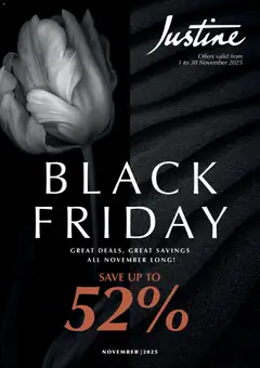 Preview Justine Black Friday valid from 01/11/2025