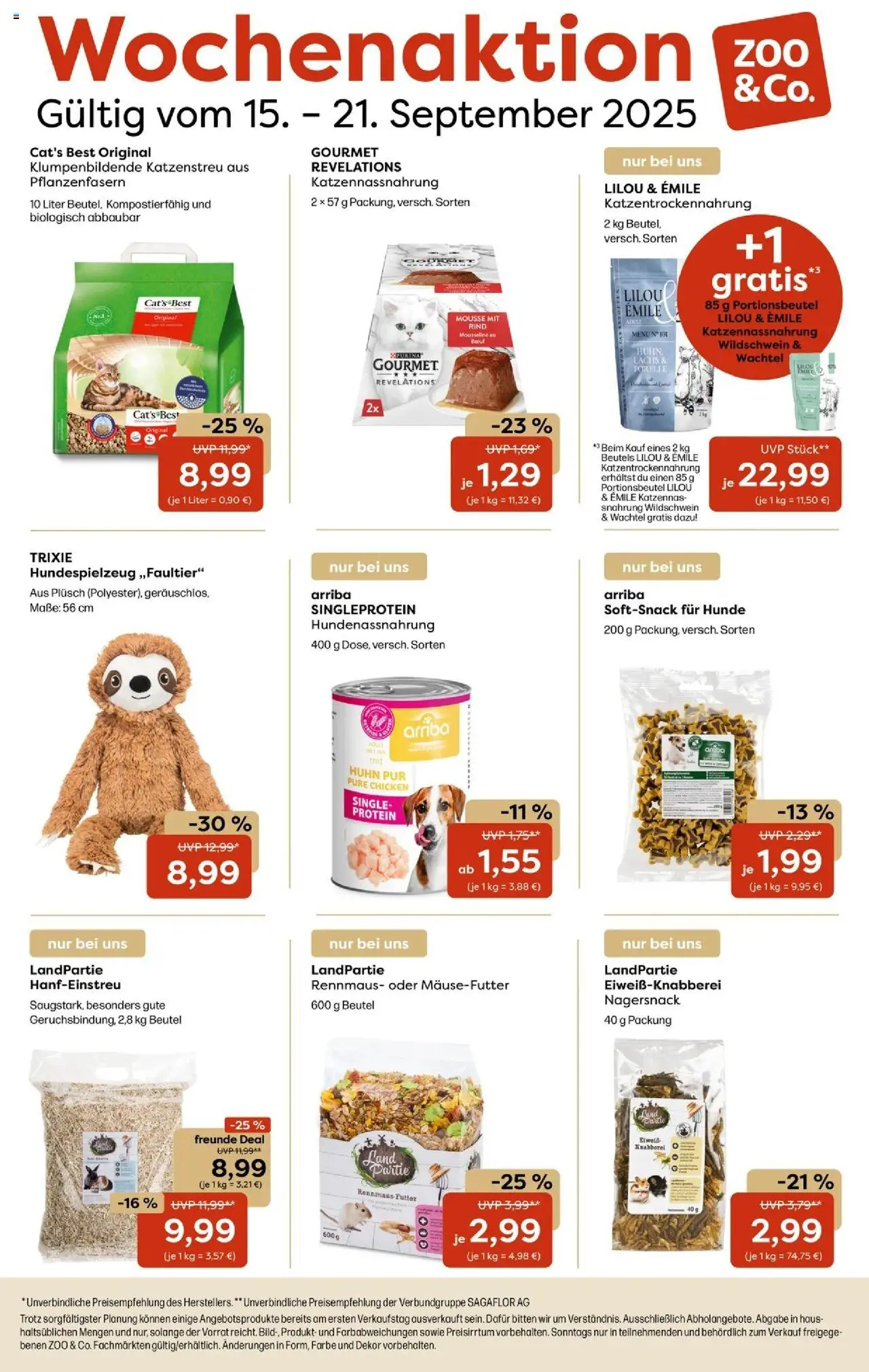 Zoo & co Prospekt - Seite 1 - gültig ab 15.09.2025