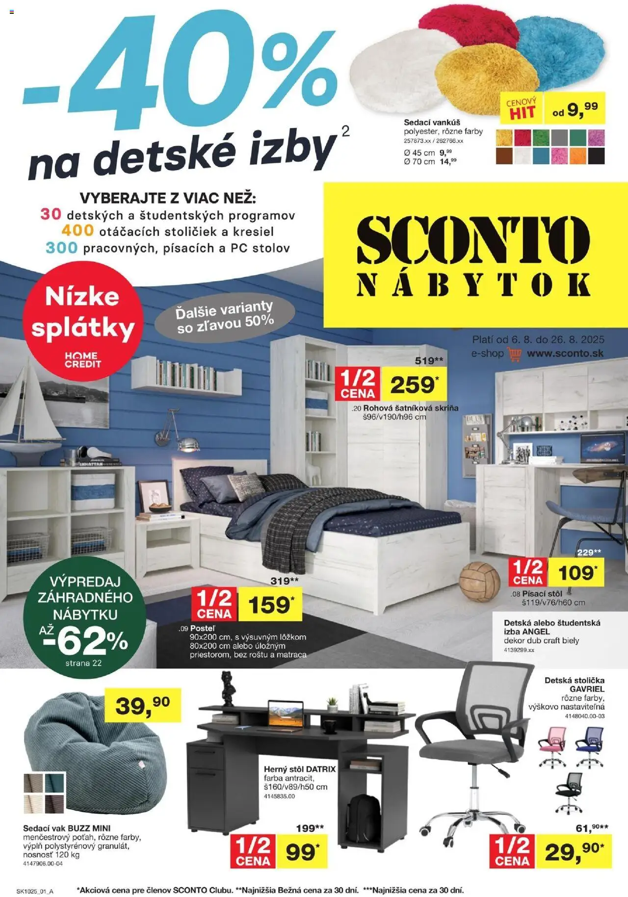 Sconto nábytok leták - strana 1- platný od 06.08.2025