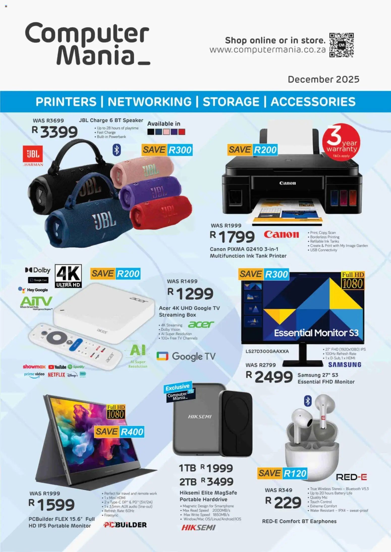 Computer Mania - Printer, Networking, Storage Accessories - page 1- valid from 01/12/2025