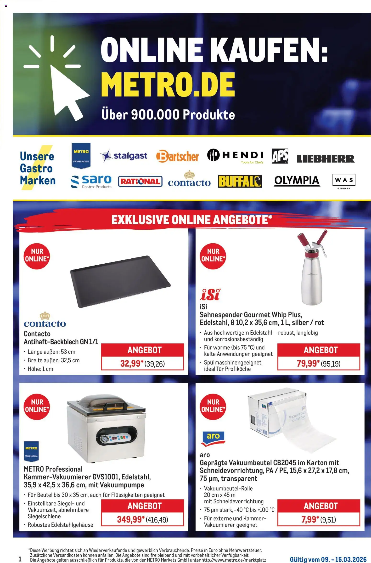Metro Online: Wochen-Angebote - Seite 1 - gültig ab 09.03.2026