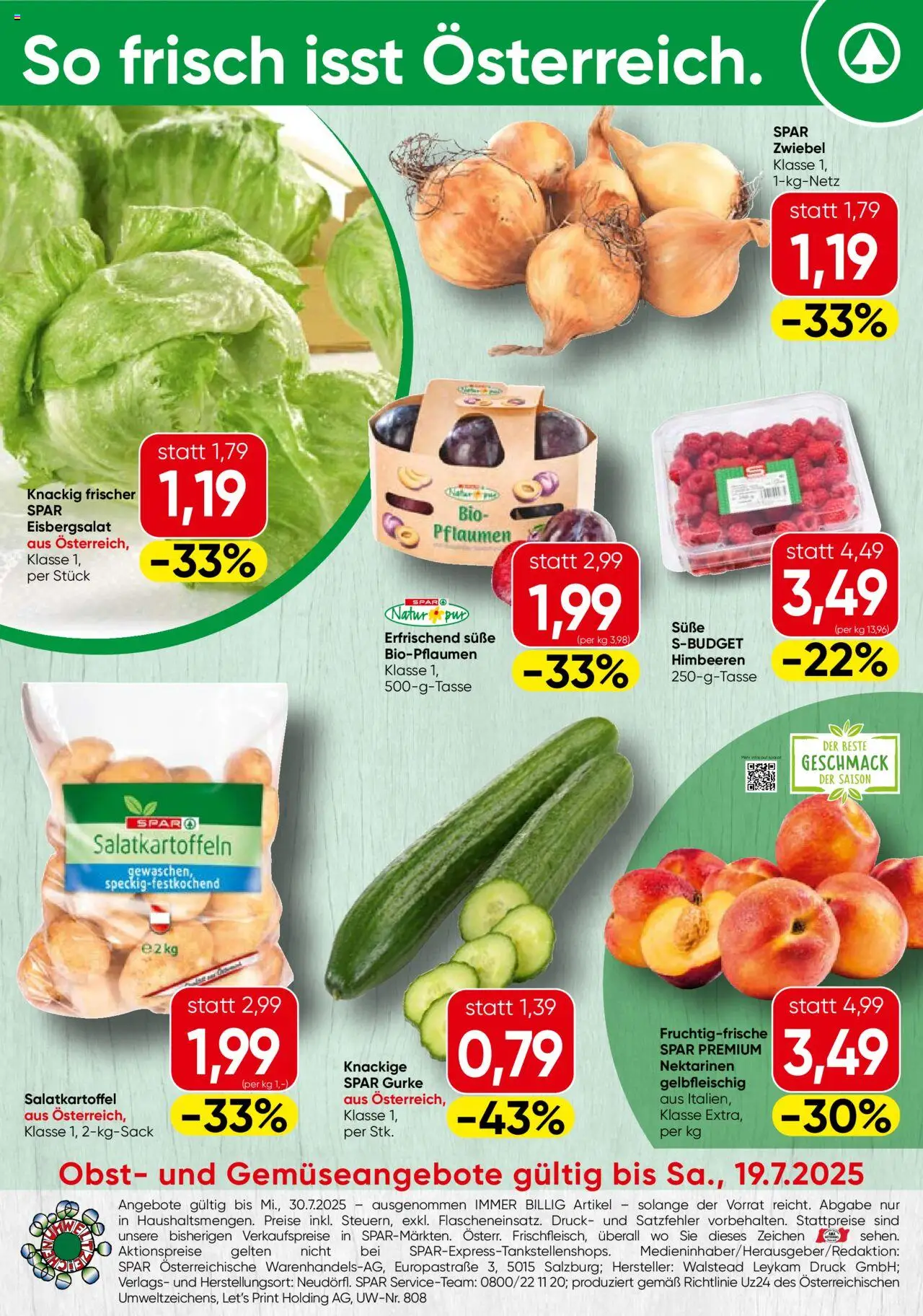 Spar Flugblatt - Oberösterreich - Seite 20- gültig ab 17.07.2025