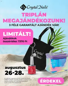 Előnézet Crystal Nails Tripla ajándék vár rád érvényes 2025.08.26.-tól