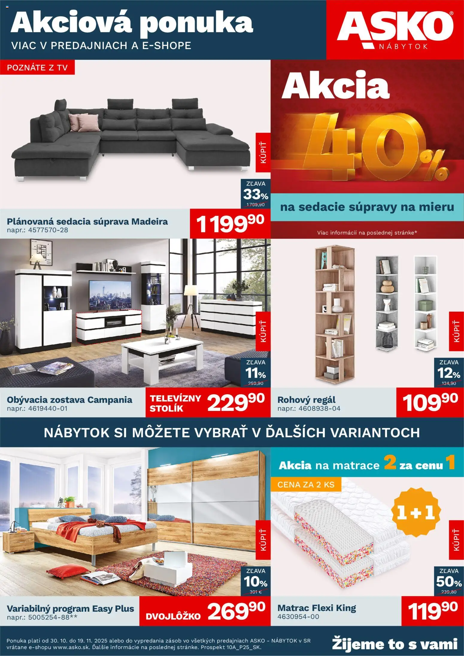 ASKO nábytok leták - strana 1- platný od 30.10.2025