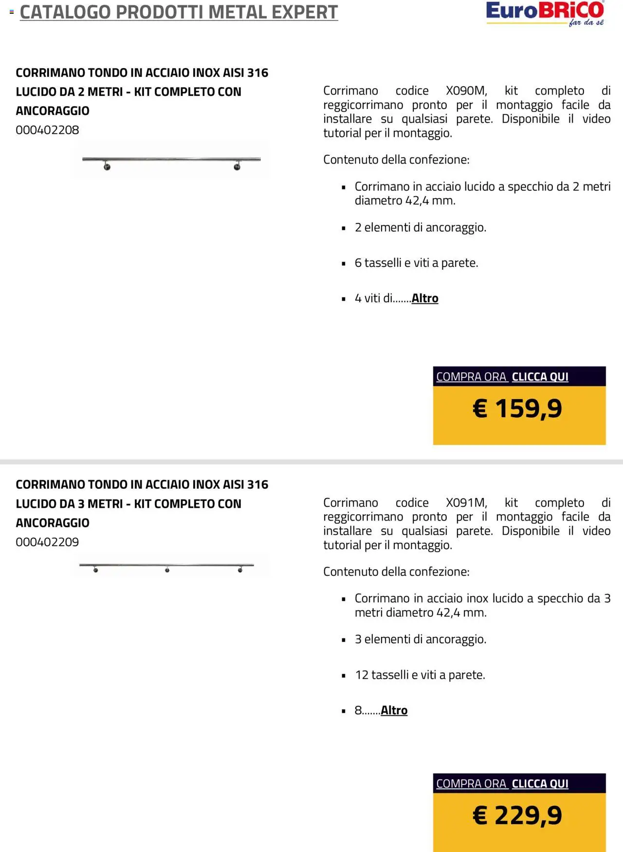Eurobrico Prodotti Metal Expert catalogo - pagina 4 - valido dal 23/07/2025