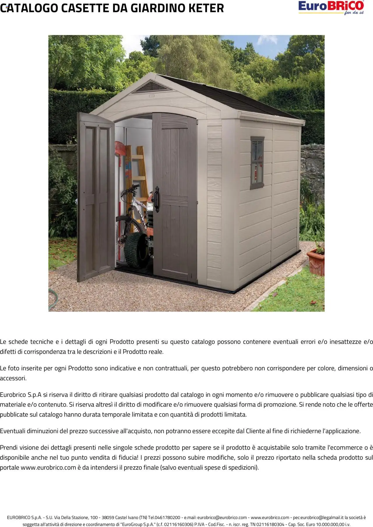 Eurobrico Casette da Giardino Keter catalogo - pagina 19 - valido dal 23/07/2025