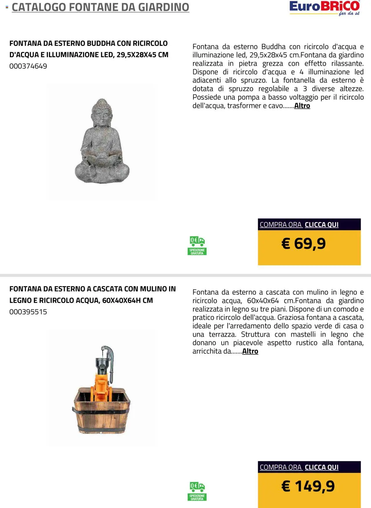 Eurobrico Fontane da Giardino catalogo - pagina 2 - valido dal 23/07/2025
