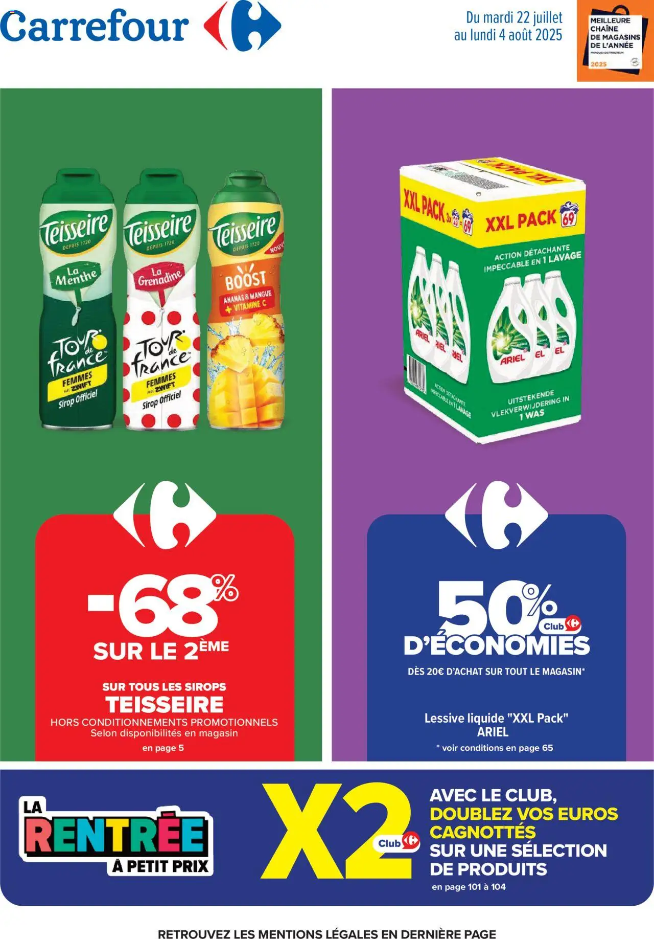 Carrefour catalogue semaine 30 - page 1 - valable à partir du 22/07/2025