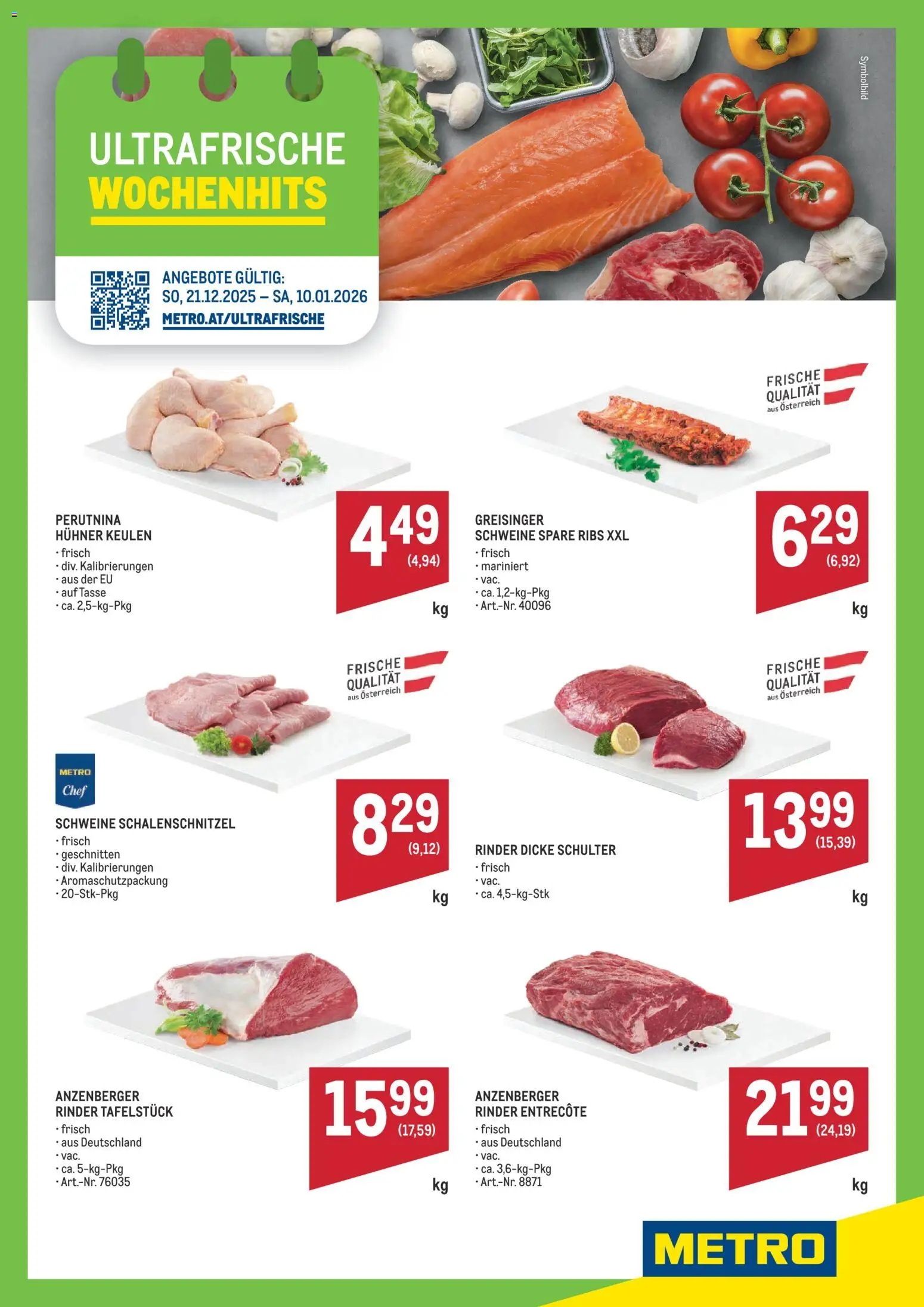 Metro angebote Wochenhits - Seite 1- gültig ab 21.12.2025