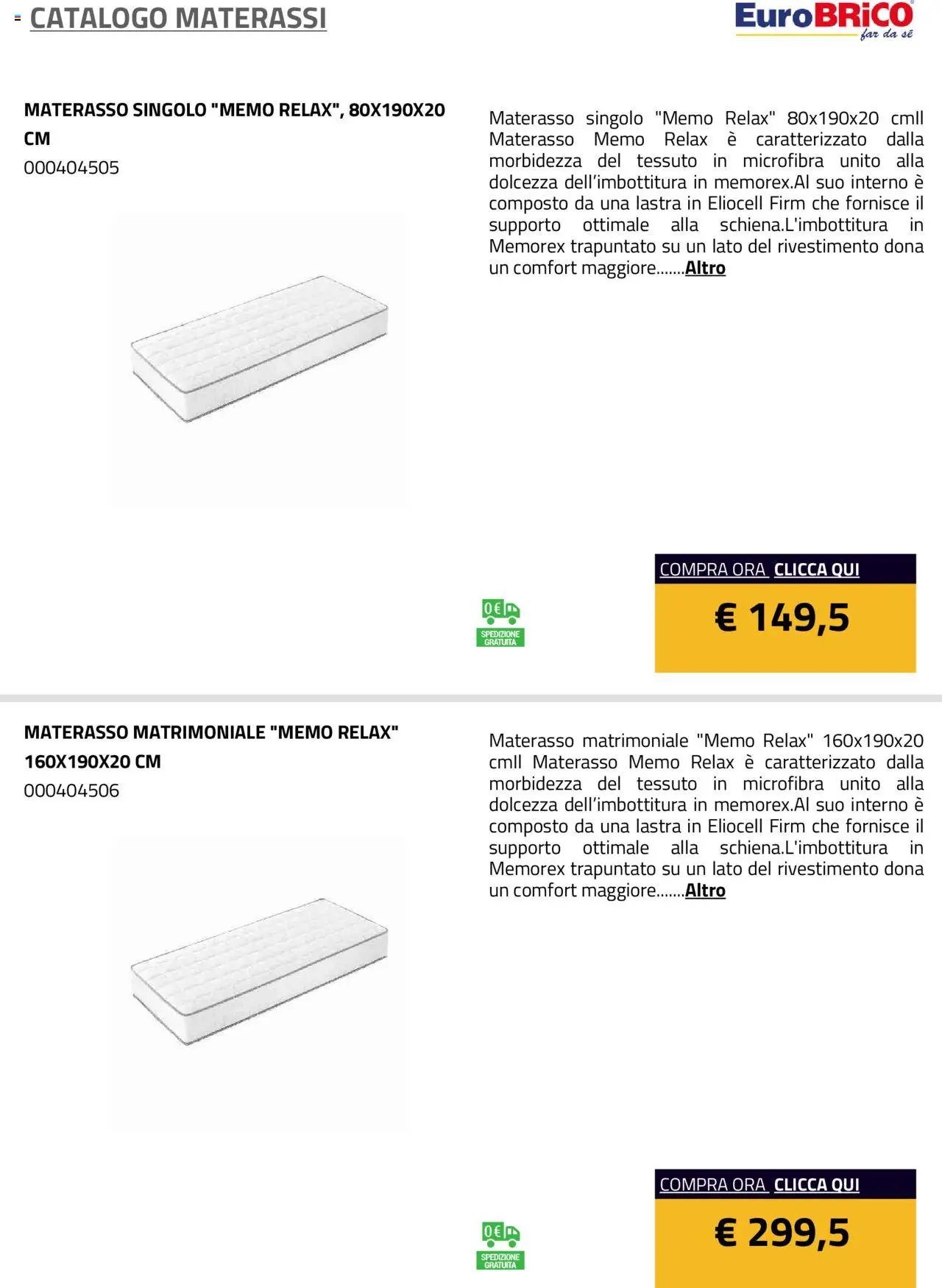 Eurobrico Materassi catalogo - pagina 11 - valido dal 23/07/2025