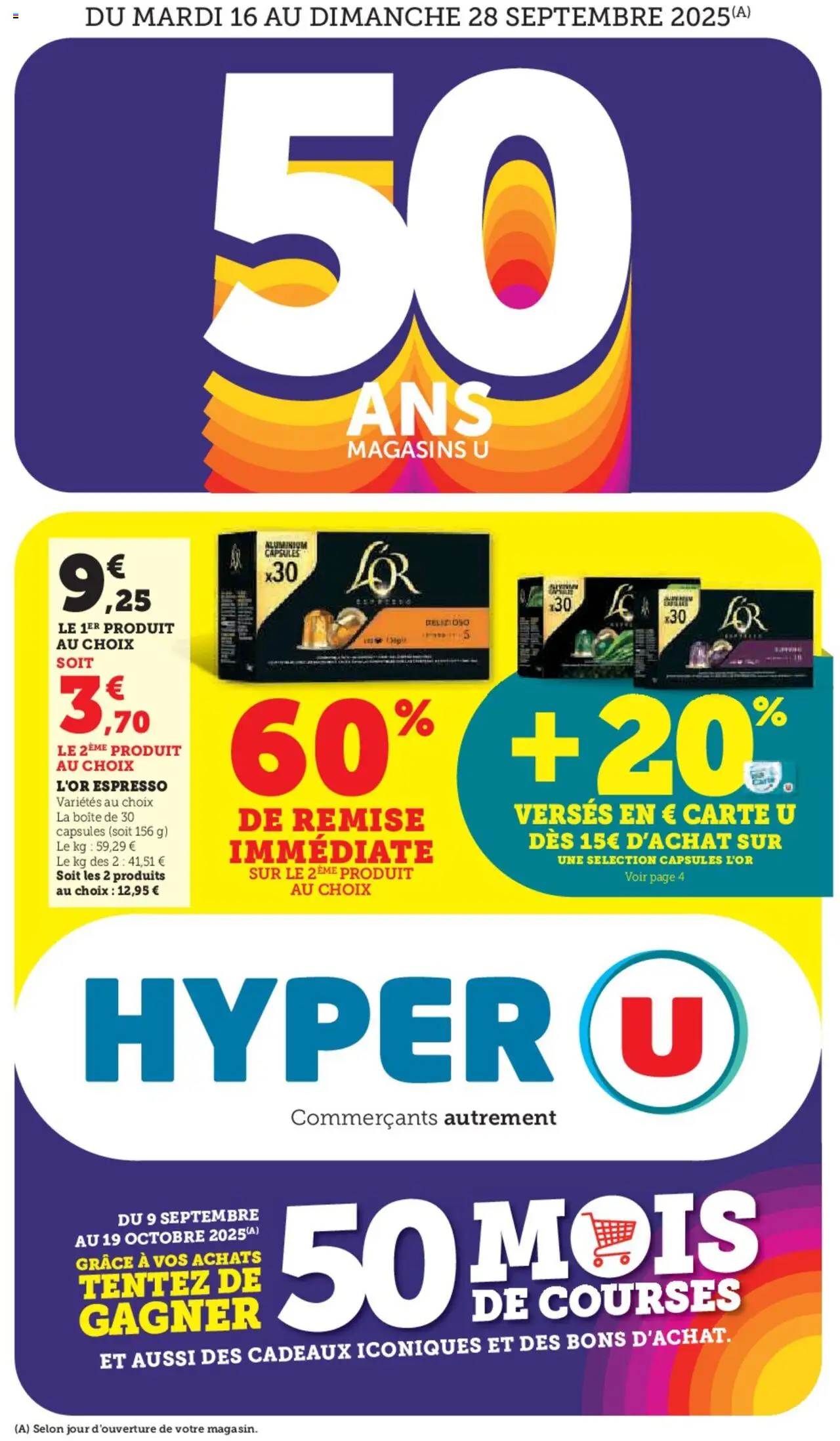Hyper U catalogue - page 1 - valable à partir du 16/09/2025