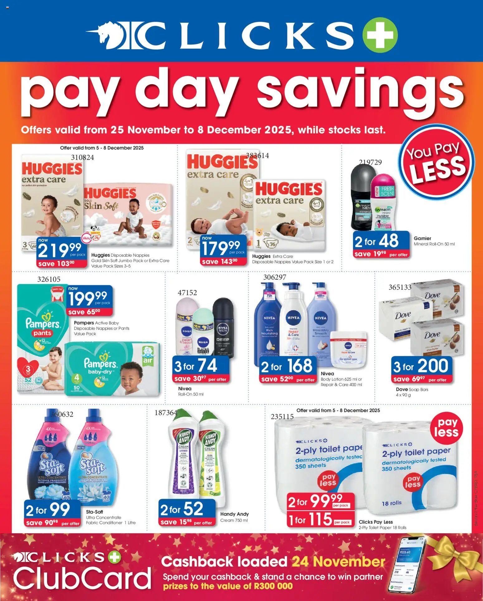 Clicks Specials - page 1- valid from 25/11/2025