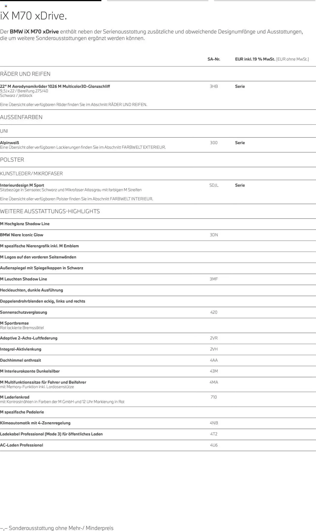 BMW iX - Seite 10 - gültig ab 01.07.2025