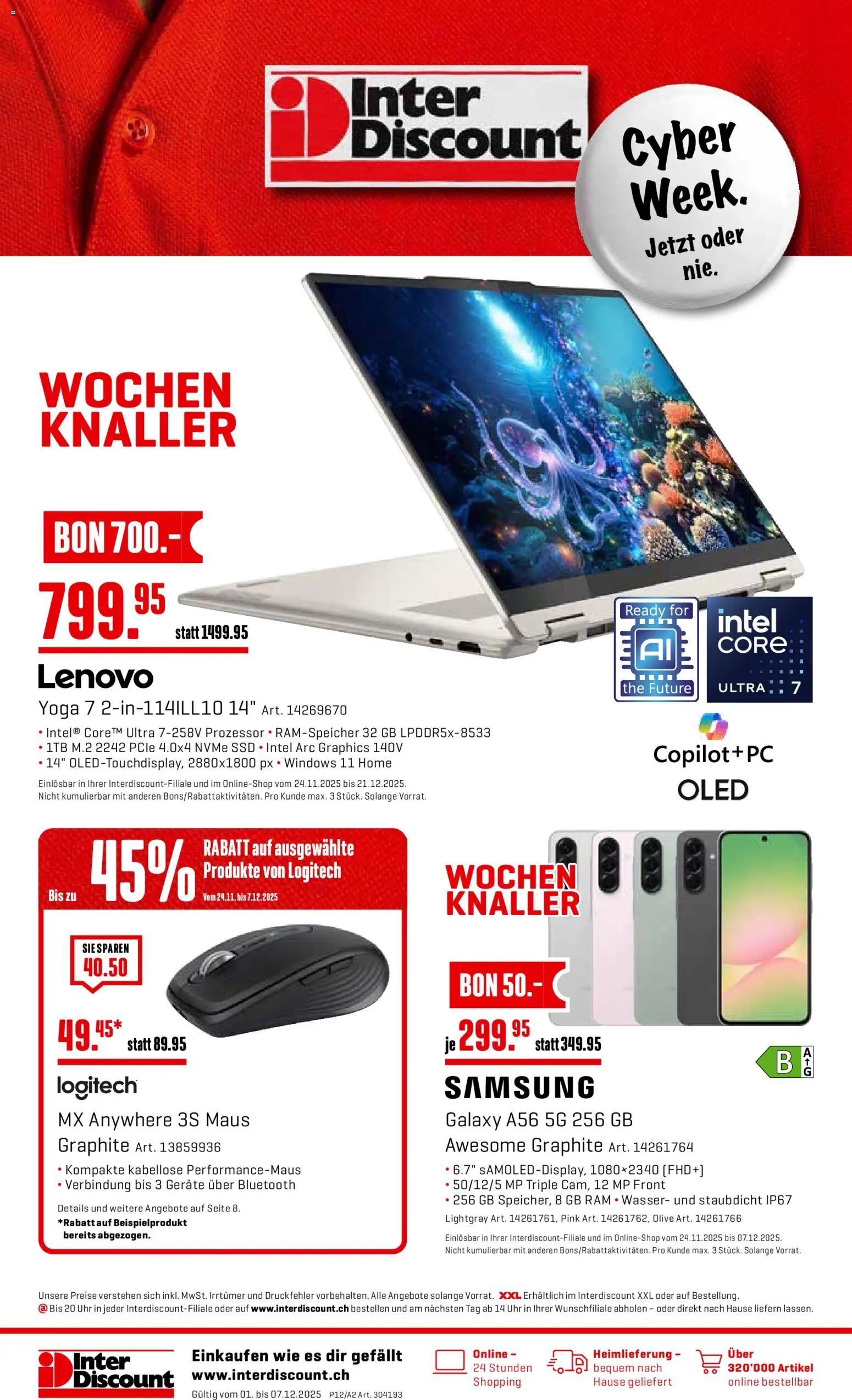 Interdiscount Aktionen - Seite 1- gültig ab 01.12.2025
