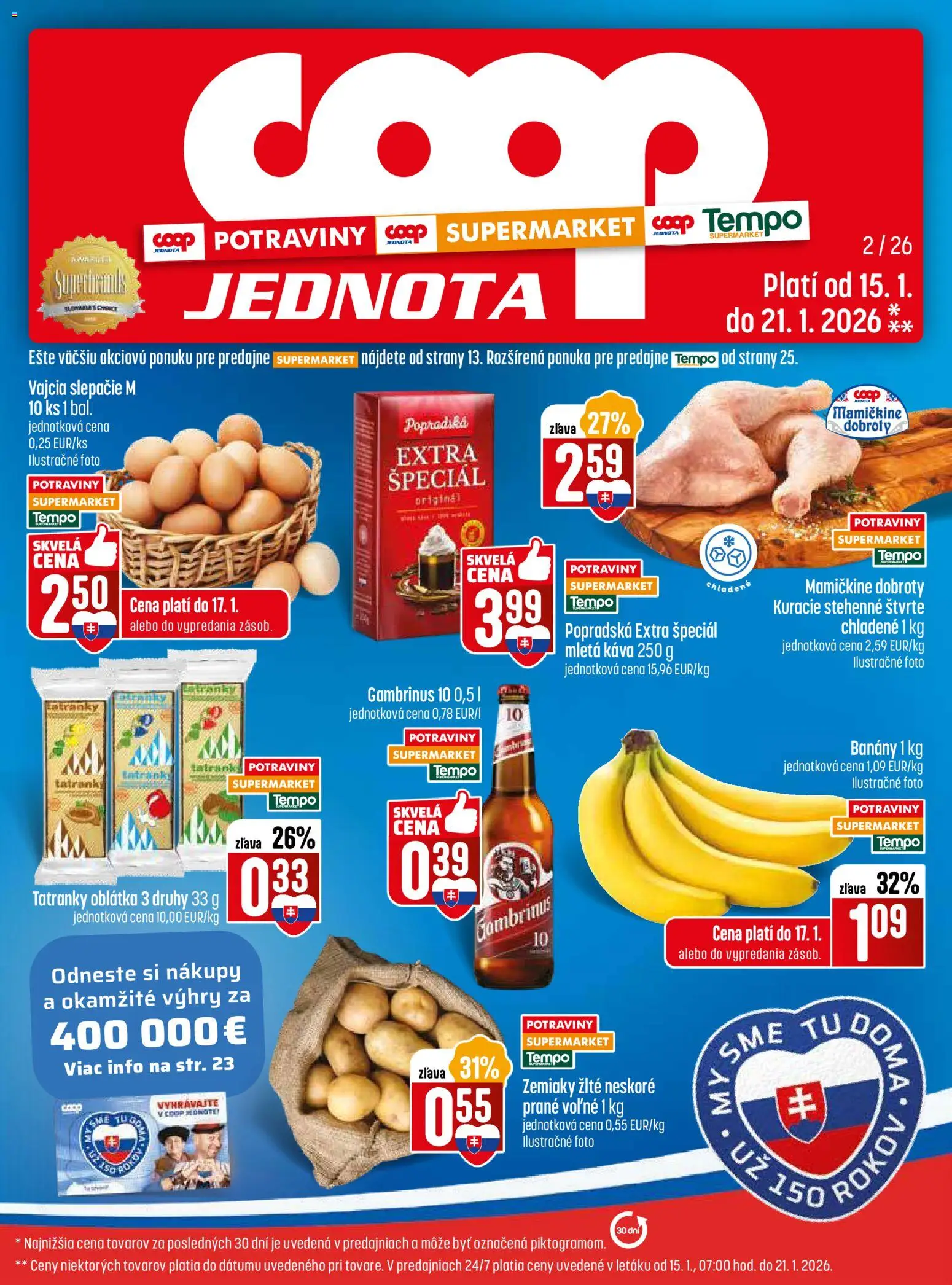 COOP Jednota leták - strana 1- platný od 15.01.2026